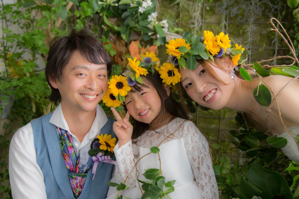 結婚写真　親子