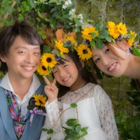 結婚写真　親子